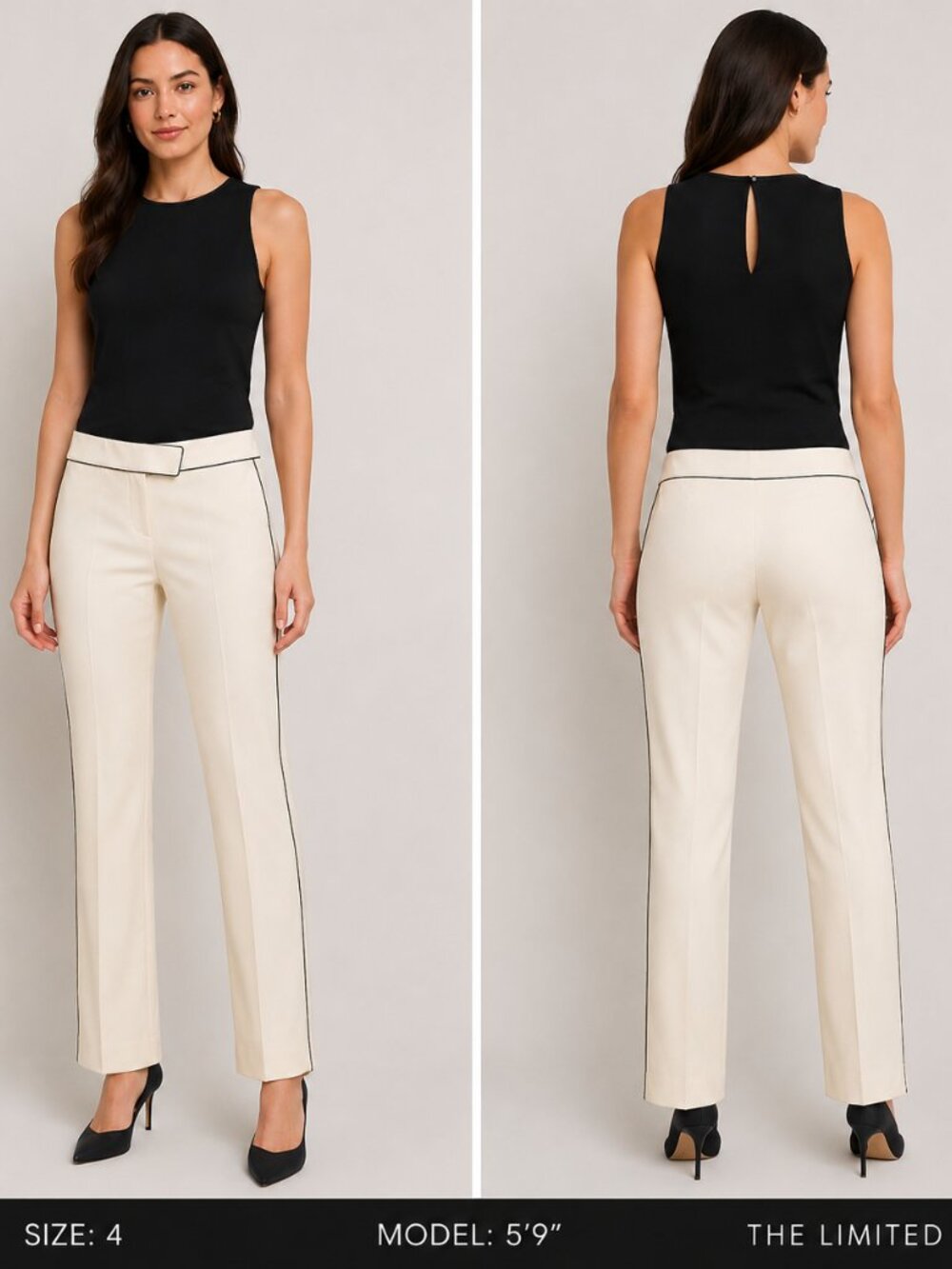 🆕The Limited Tierney Dress Pants with Black Piping size 4